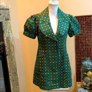 NWT Tulle brand short sleeve geometric jacket S